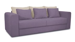 Диван «Вилсон» (Neo 09 (рогожка) фиолетовый подушка Neo 02 (рогожка) бежевый)