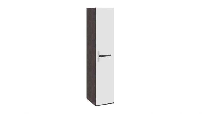 Шкаф для белья с 1-ой дверью «Фьюжн» (Белый глянец, Венге Линум)