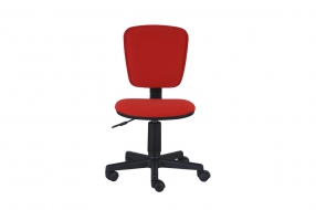 Кресло детское CH-204NX Ткань/Пластик/Металл, Красный (ткань)/Чёрный (пластик), Нет