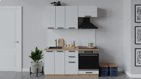 Кухонный гарнитур «Детройт» длиной 160 см со шкафом НБ